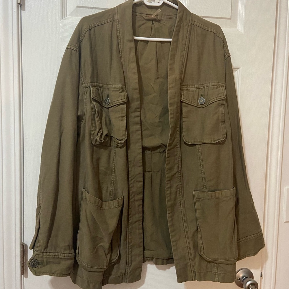 Free People oversized military style coat/size M